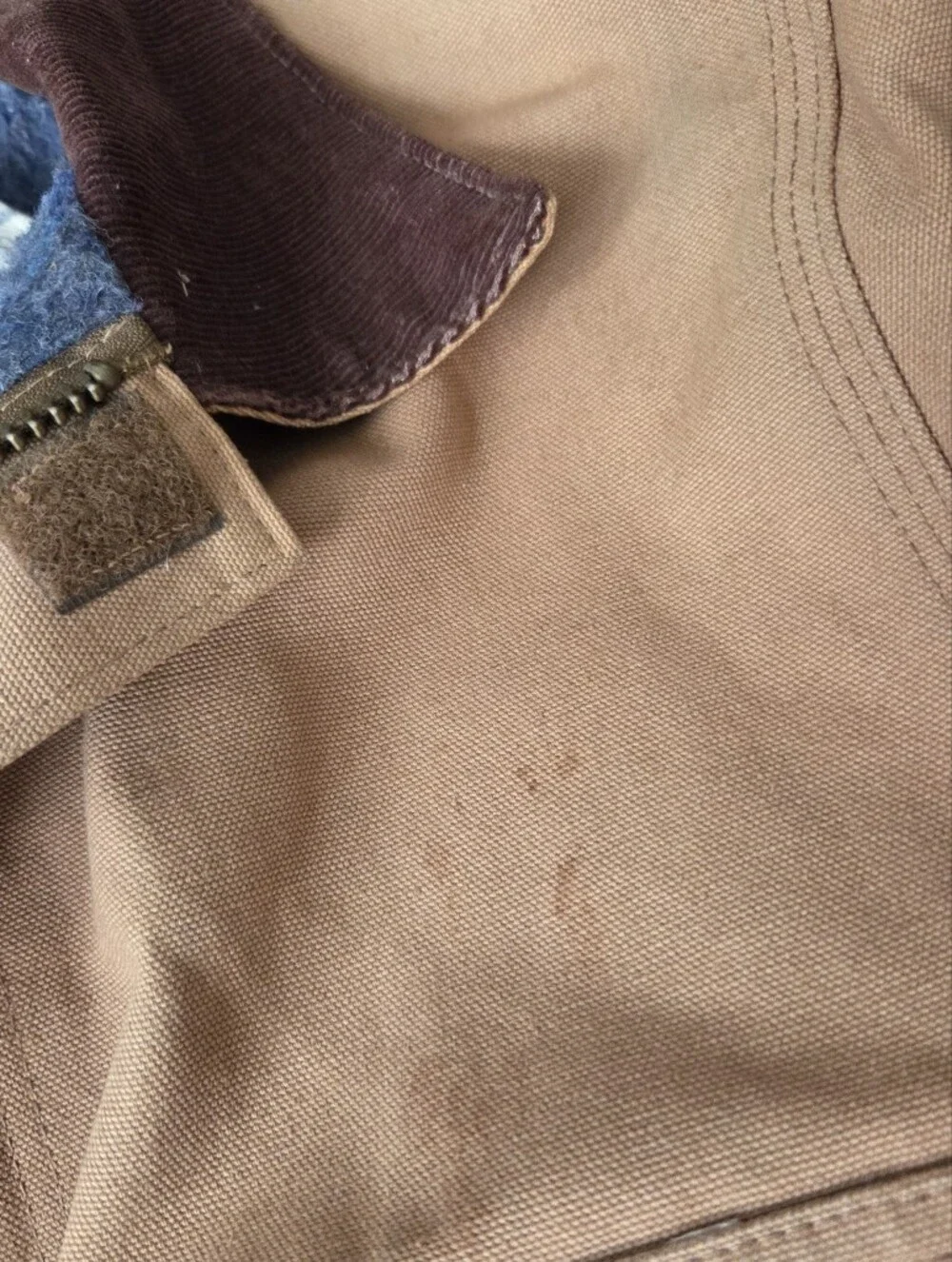 Vtg Carhartt Mens Barn Coat Sz 42 Brown Duck Canvas Blanket-Lined USA Union Made